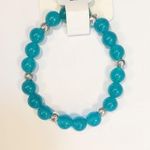 Handmade Natural Crystal Aquamarine Beaded Bracelet 8" Photo 0