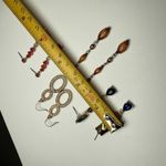 Rhinestone Dangle Drop Pierced Earrings Lot Of 4 Mix Some Bead Beaded Photo 7