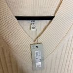 River Island  Dawn Long Sleeve Rib Maxi Sweater Dress - Cream Size M Photo 7