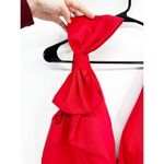 Mac Duggal 49454 Bow Shoulder V Neck Gown in Red Size 10 NWT Photo 5