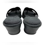 Skechers Rumblers Size 10 Black Women's Wedge Slip On Sandals Shoes 2.5" Heel Photo 9