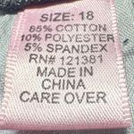 Brooklyn Girl Y2K Navy Distressed Denim Jeans Size 18 Straight Leg Stretch Black Photo 2