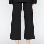 Frame The Jetset Wide Crop Pants in Sheen Noir Black Size 1 Stretch Pull-On Photo 10