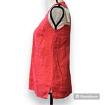 Elie Tahari Elite Tahari size XS island hibiscus tank top v-neck 100% linen embroidered new Photo 1