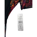 New MSK Dress Womens Medium Black Midi Floral Paisley Belted Stretch Boho Career Photo 5