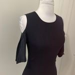 Ganni  Evangel Ruffled Cold Shoulder Knit Top Black Photo 6