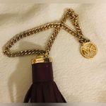 Michael Kors  Deep Chocolate Brown Tassel hang tag with Gold Hardware. Photo 3