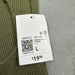 Forever 21 NWT  Sweater Top L Women Halter Ribbed Knit Olive Green Backless Party Photo 2