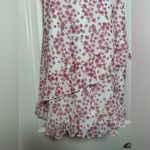 Kirious  Pink & White Floral Y2K Ruffled Adjustable Spaghetti Strap Juniors Dress Photo 3