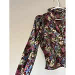 ZARA Floral Button Up V-Neck Top Size Medium Bohemian Feminine Flirty Cottage Photo 9