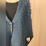 Green Knit Women's Crochet Aran Toggle Wrap Pattern Sweater Size undefined Photo 4
