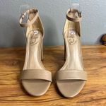 Sam Edelman Yaro Block Heel Sandals Size 8.5 Leather Ankle Strap Beige Nude NEW Photo 2