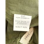 Free the Label Florence High Waisted Linen Wide Leg Shorts Pockets S Olive Green Photo 8