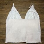 Joyfolie Ivory Faux Leather Camisole Top S Braided Front Adjustable Straps White Photo 5