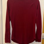 Eye Candy  BRAND BURGUNDY RIBBED L/S TEE SHIRT SCOOP NECK 
LACE DESIGN ON CUFF Photo 8