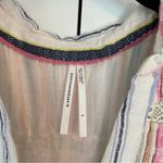 Anthropologie Georgina Tiered Shirt Dress Sz Small Textured Stripe Pastel Boho Photo 9