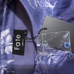 Fate Women's‎ Small Blue Safari Print Long Sleeve Shirt silky Dress with Belt Photo 4