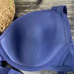 Calvin Klein Blue Convertible Strap Underwire Contour Bikini Bathing Suit Top L Photo 5