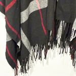 Jessica McClintock  Super Soft Black Plaid Poncho Caper One Size fits most Photo 1