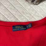 Ralph Lauren Polo RL red v neck classic cotton blend tee shirt women med Photo 2