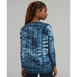 Lululemon Back In Action Long Sleeve Shirt Shibori Square Navy 4 6 Photo 1