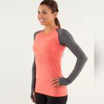Lululemon  Run: Swiftly Tech Long Sleeve Love Red / Deep Coal 8 Photo 2