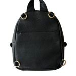 Dylan Kain "Lula" Black Leather Mini Backpack with Two Sets of Straps Photo 2