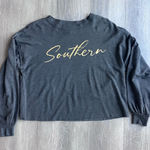 Thread & Supply That Cozy Life “Southern” Charcoal Gray Long Sleeve Swea… Size XS Photo 0