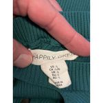 Happily Grey Bodysuit Womens Large Blue Ribbed Sleeveless High Neck Stretch Photo 4