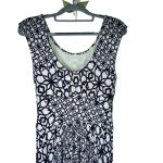 MAEVE by Anthropologie Blue Star Geometric Cap Sleeve Maxi Dress Medium Photo 2