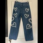 Cider Trendy Heart-Print Denim Jeans size Large Photo 4