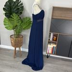 nwt // Alexia Designs formal dress with beaded detail and shawl scarf Blue Size 12 Photo 2