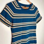 W118 By Walter Baker Teal Stripe Knit Bodycon Dress Size Medium Photo 1