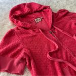 Juicy Couture  Y2K Pink Terry Short Sleeve Zip Hoodie Medium Paris Hilton Classic Photo 10