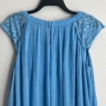 DKNY Pleated Cap Sleeve Party Shift Dress in Light Blue, Size 16 EXCELLENT! $139 Photo 5