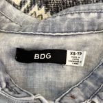 BDG Urban Outfitters Nelly Plaid Women’s Button-Down Faded Blue Wash Shirt XS Photo 8