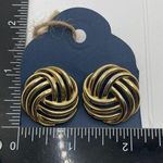 Vintage Gold Tone Love Knot Costume Jewelry Earrings | Retro Glam Photo 2