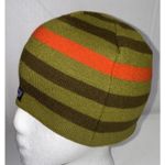 Patagonia Gorpcore Outdoor Knit Wool Green Striped Beanie Hat Cap Toboggan Photo 2