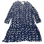 Maeve Anthropologie  Caravane Blue white graphic mini tunic dress Photo 1
