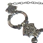 Chico's Vintage Ornate Silver Tone Medallion Link Belt Adjustable O/S Boho Western 40" Photo 5