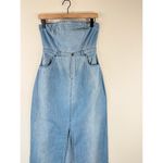 Free People NWT Dress Blue Picture Perfect Midi Denim Strapless Jean Size 2 Photo 6