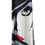 Amazon Human Face Printed White Dress Photo 2