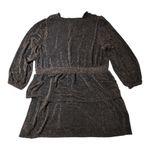 Michael Kors Metallic Tiered Dress NWT Size 3X Glam NYE Party Black Gold Photo 1