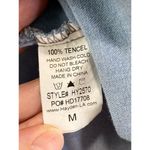 Hayden Chambray Pearl Snap Top Ruffle Hem Western Yoke Size M Rodeo Festival Photo 6