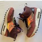 Nike  sz 8.5 Women Air Max 1 Mid Sneaker Boot Deep Burgundy Iridescent Streetwear Photo 4