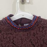 Anthropologie Bl^nk London Savannah lace tiered boho beaded blouse size S Photo 3