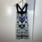 Black Halo Bryson sheath dress geometric abstract artsy print wedding size 0 Photo 3
