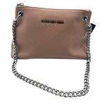 Marc New York  Chain Strap Faux Leather Crossbody Bag Blush Pink Zipper Closure Photo 0