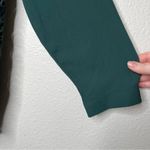 Loft  hunter green lace overlay crochet mix media long sleeve dressy top xs Photo 5