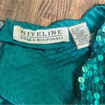 90's Niteline‎ Sequin Turquoise Hoco Mini Dress Vintage 4 Green Photo 9